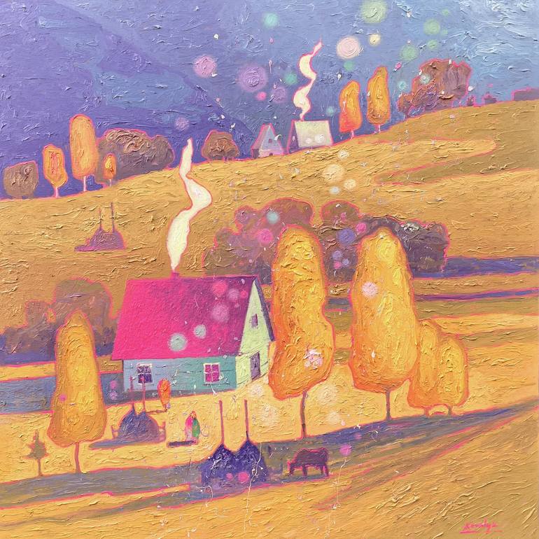 Print of Contemporary Landscape Paintings by Andrii Kovalyk