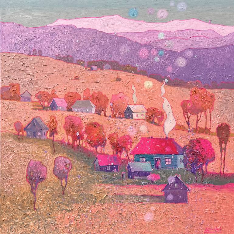 Print of Contemporary Landscape Paintings by Andrii Kovalyk 