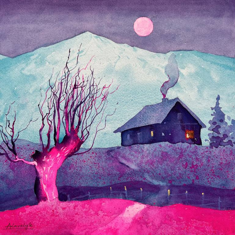 Print of Contemporary Landscape Paintings by Andrii Kovalyk
