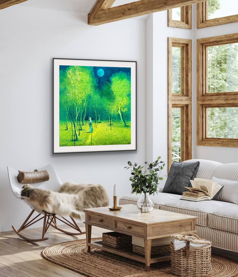 Original Conceptual Landscape Painting by Andrii Kovalyk 