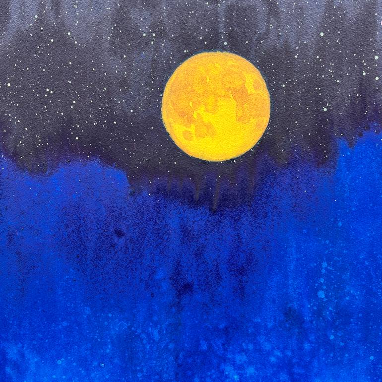 Original Art Nouveau Landscape Painting by Andrii Kovalyk 