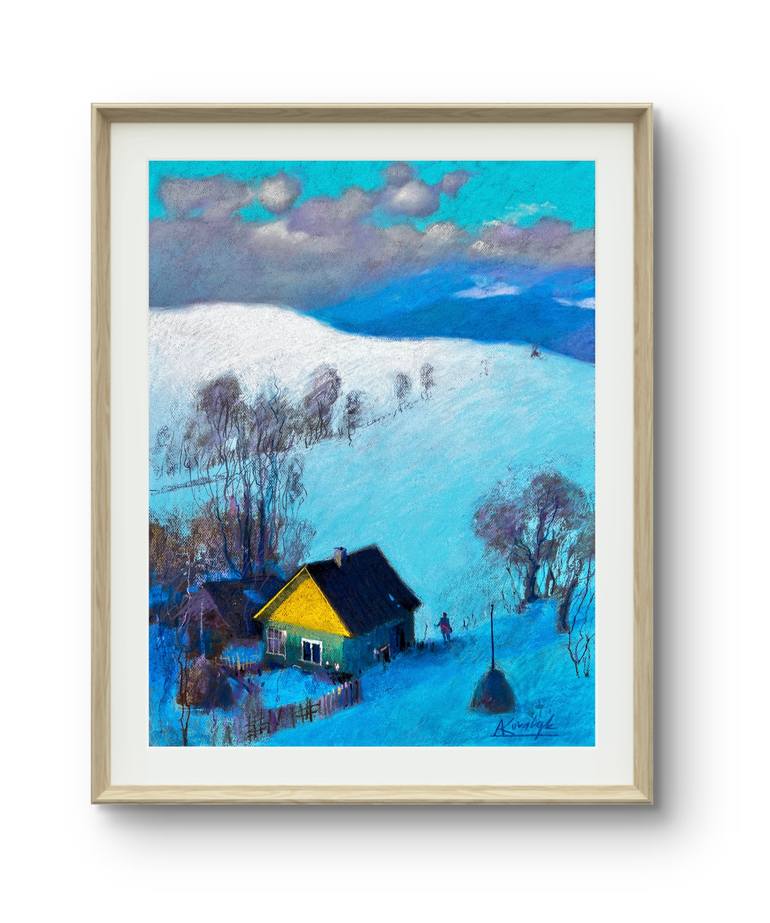 Original Impressionism Landscape Drawing by Andrii Kovalyk 