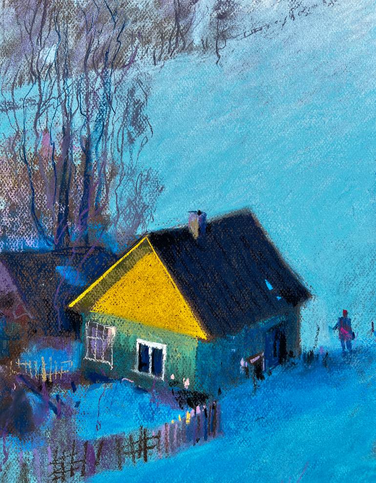 Original Impressionism Landscape Drawing by Andrii Kovalyk 