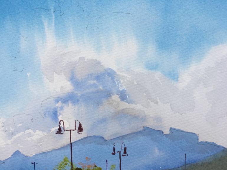 Original Expressionism Cities Painting by Andrii Kovalyk 