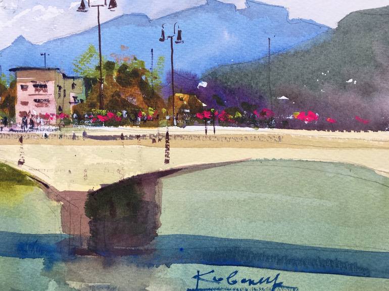 Original Expressionism Cities Painting by Andrii Kovalyk 