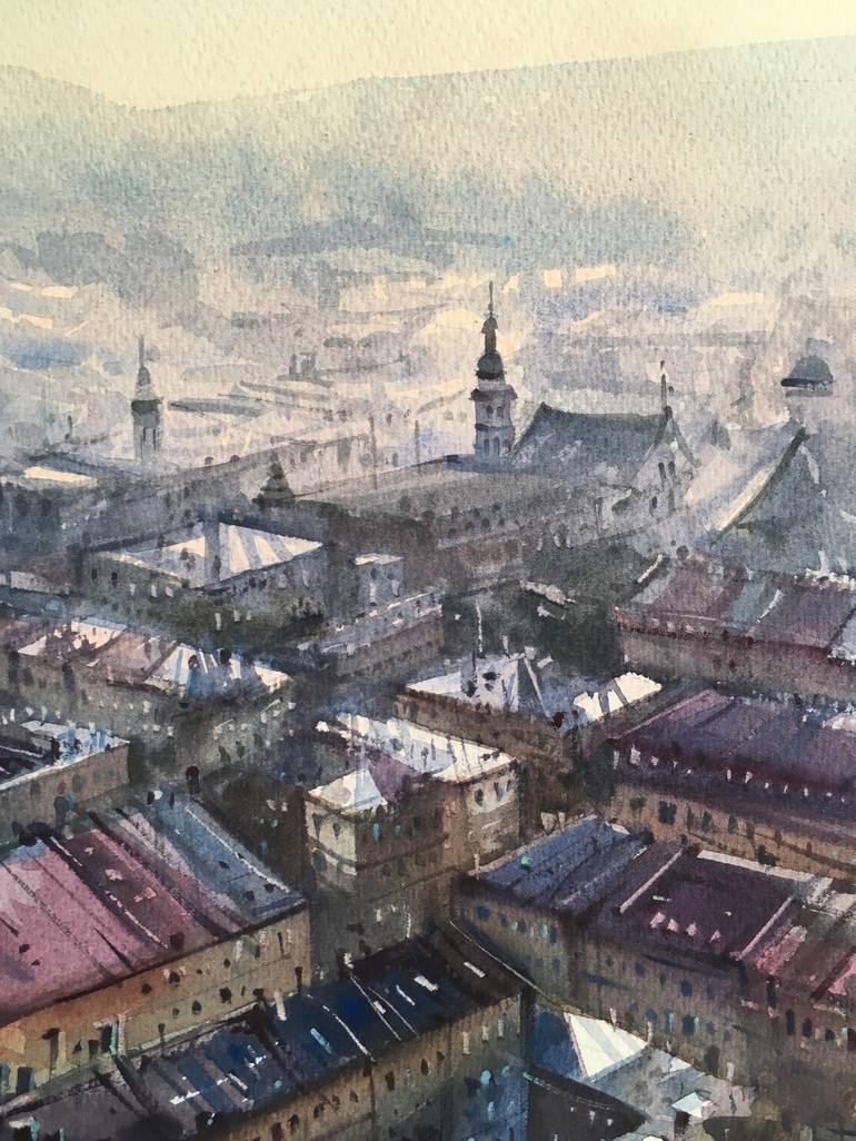 Original Cities Painting by Andrii Kovalyk 