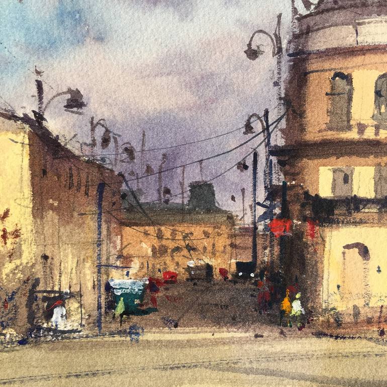 Original Architecture Painting by Andrii Kovalyk 