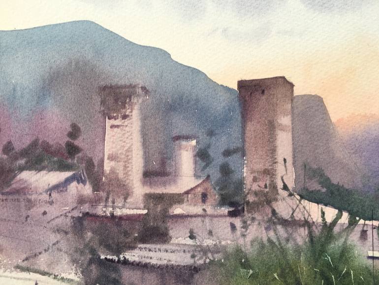 Original Expressionism Landscape Painting by Andrii Kovalyk 