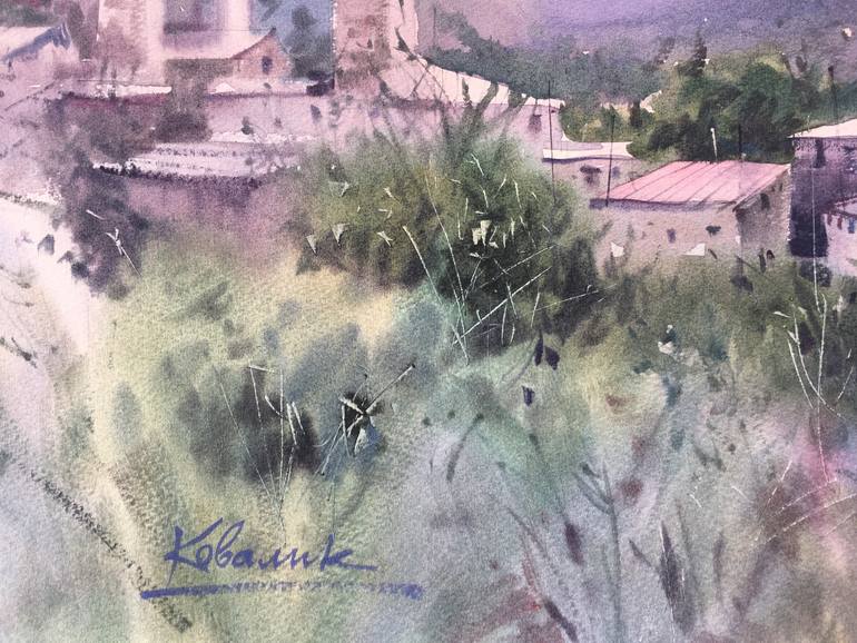 Original Expressionism Landscape Painting by Andrii Kovalyk 