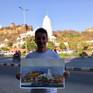 I and my painting in Jaipur, India