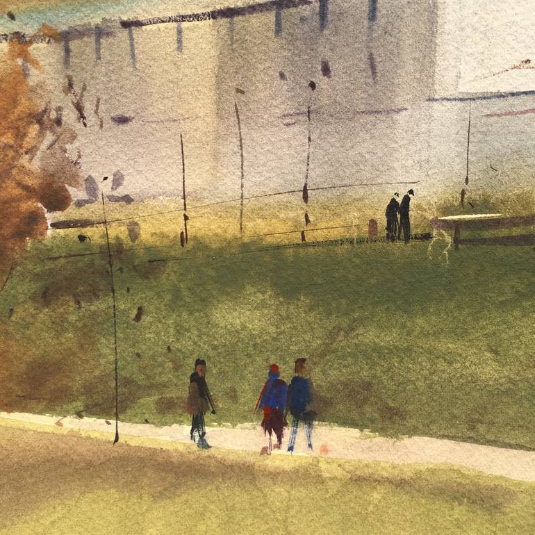 Original Illustration Architecture Painting by Andrii Kovalyk 