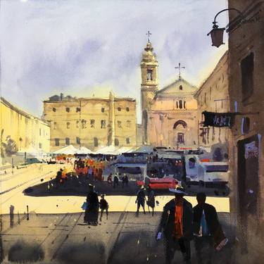 Original Expressionism Cities Paintings by Andrii Kovalyk 