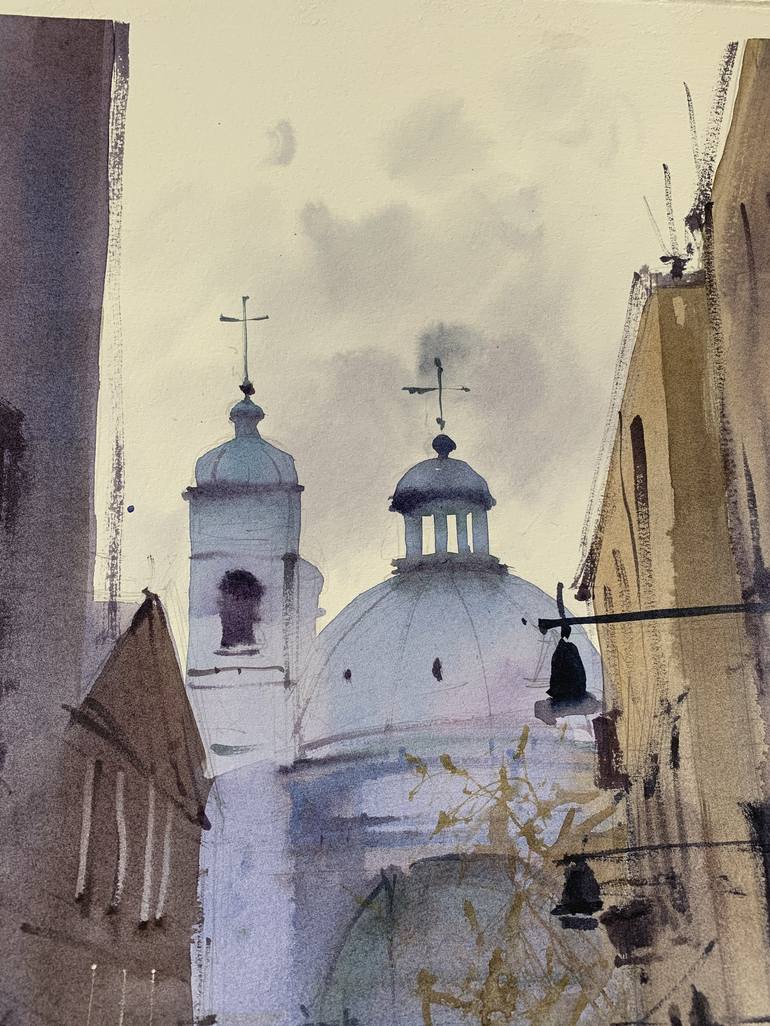 Original Architecture Painting by Andrii Kovalyk 