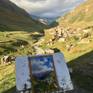 Plain-air painting in Georgia, Ushguli 