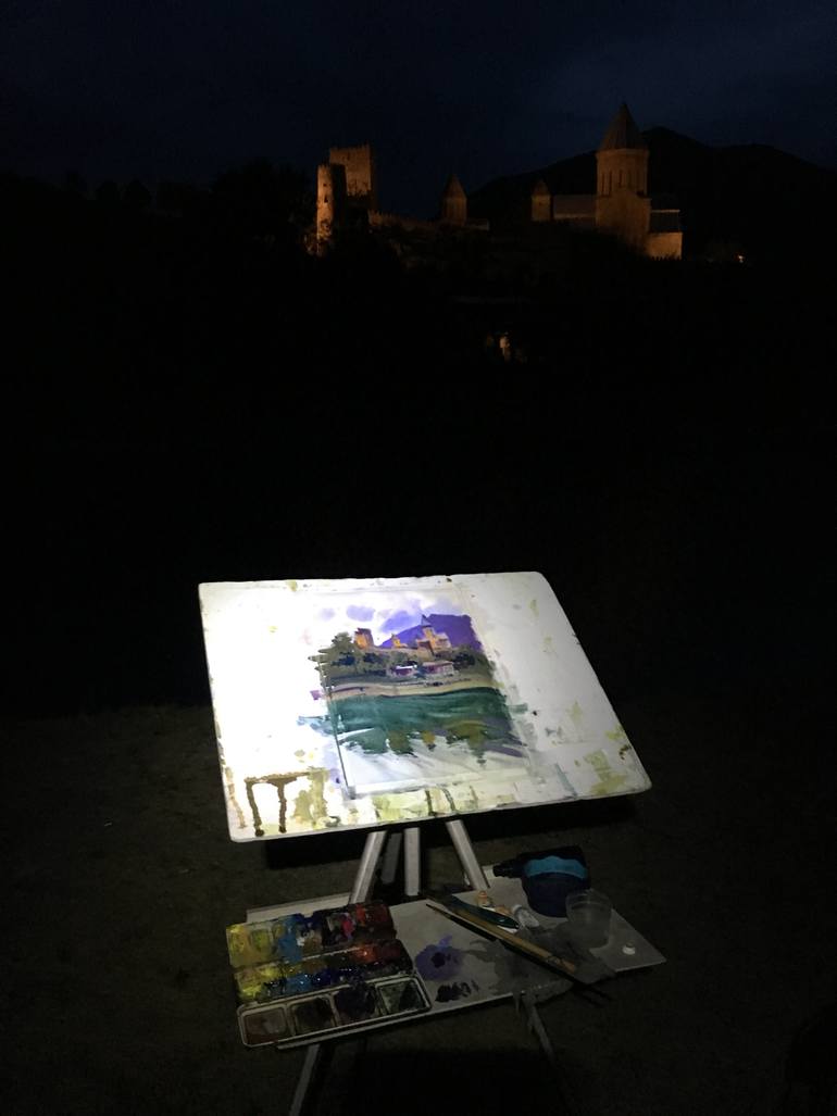 Original Expressionism Architecture Painting by Andrii Kovalyk 
