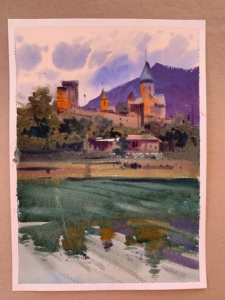 Original Expressionism Architecture Painting by Andrii Kovalyk 