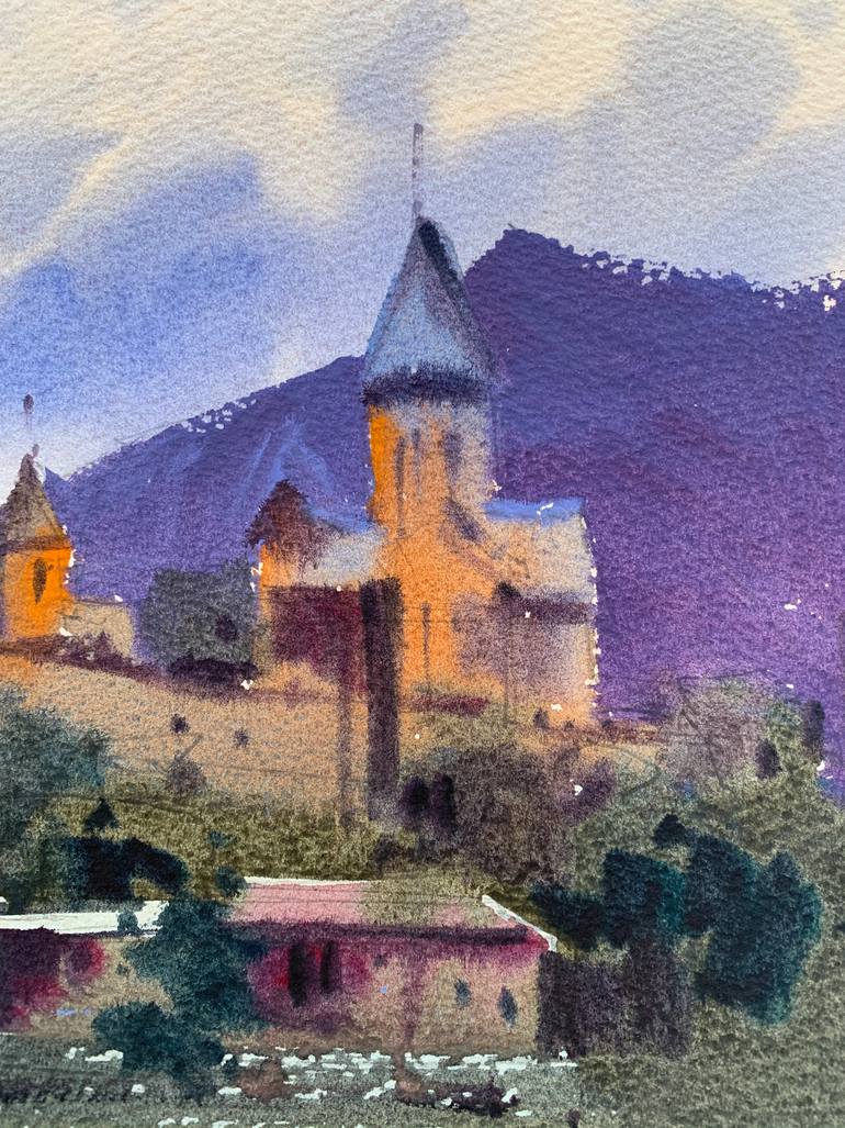 Original Expressionism Architecture Painting by Andrii Kovalyk 