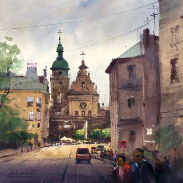 Original Expressionism Cities Paintings by Andrii Kovalyk