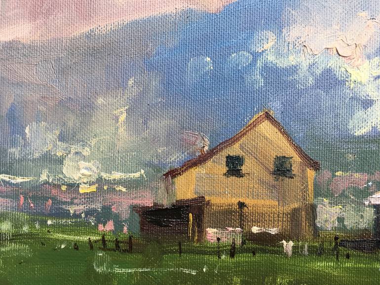 Original Illustration Landscape Painting by Andrii Kovalyk 