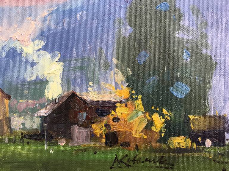 Original Illustration Landscape Painting by Andrii Kovalyk 