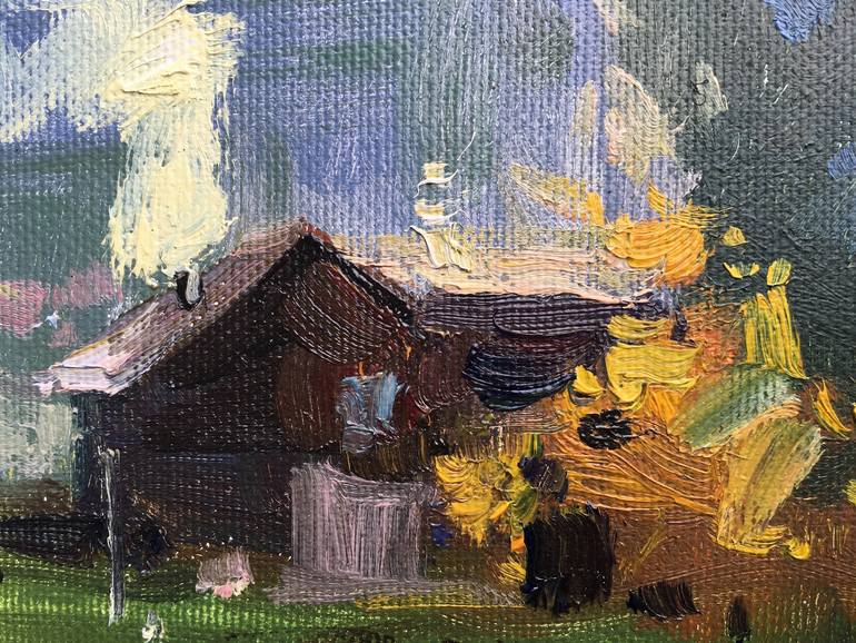 Original Illustration Landscape Painting by Andrii Kovalyk 