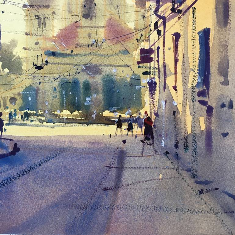 Original Cities Painting by Andrii Kovalyk 