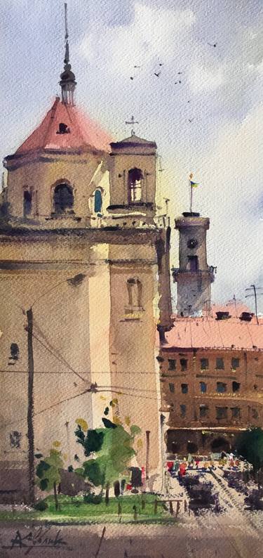 Print of Documentary Cities Paintings by Andrii Kovalyk