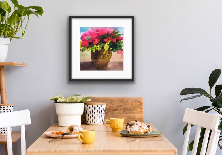 Original Expressionism Floral Painting by Andrii Kovalyk 