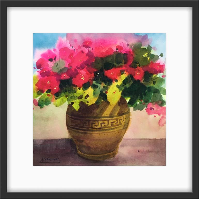 Original Floral Painting by Andrii Kovalyk 