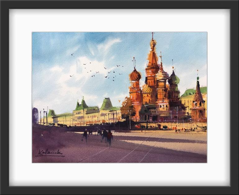 Original Fine Art Cities Painting by Andrii Kovalyk 