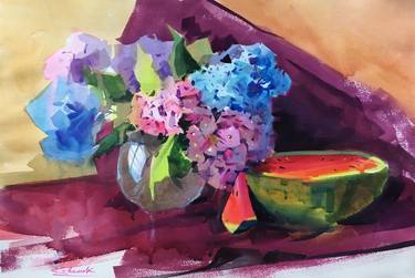 Print of Fine Art Floral Paintings by Andrii Kovalyk