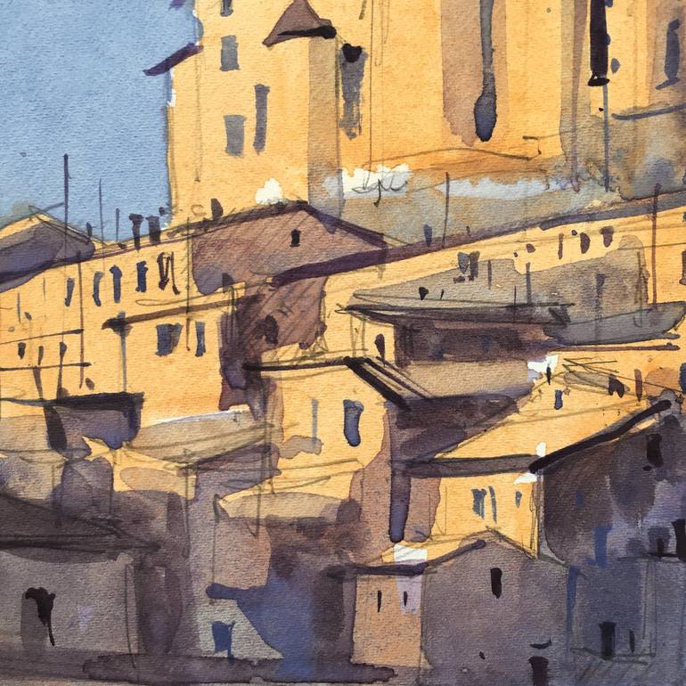 Original Expressionism Architecture Painting by Andrii Kovalyk 
