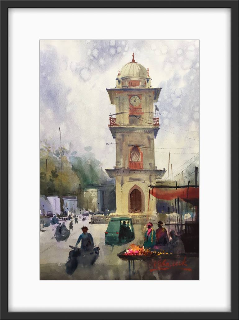 Original Impressionism Cities Painting by Andrii Kovalyk 