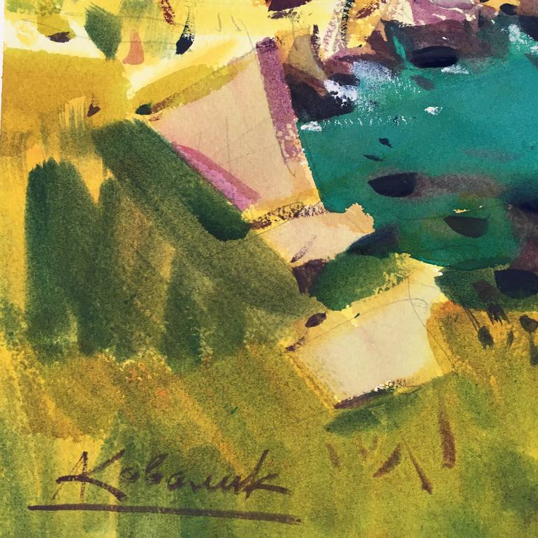 Original Impressionism Seascape Painting by Andrii Kovalyk 