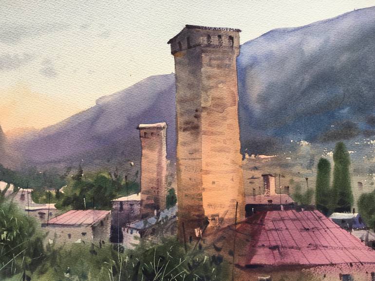 Original Impressionism Landscape Painting by Andrii Kovalyk 