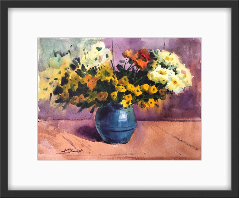 Original Floral Painting by Andrii Kovalyk 