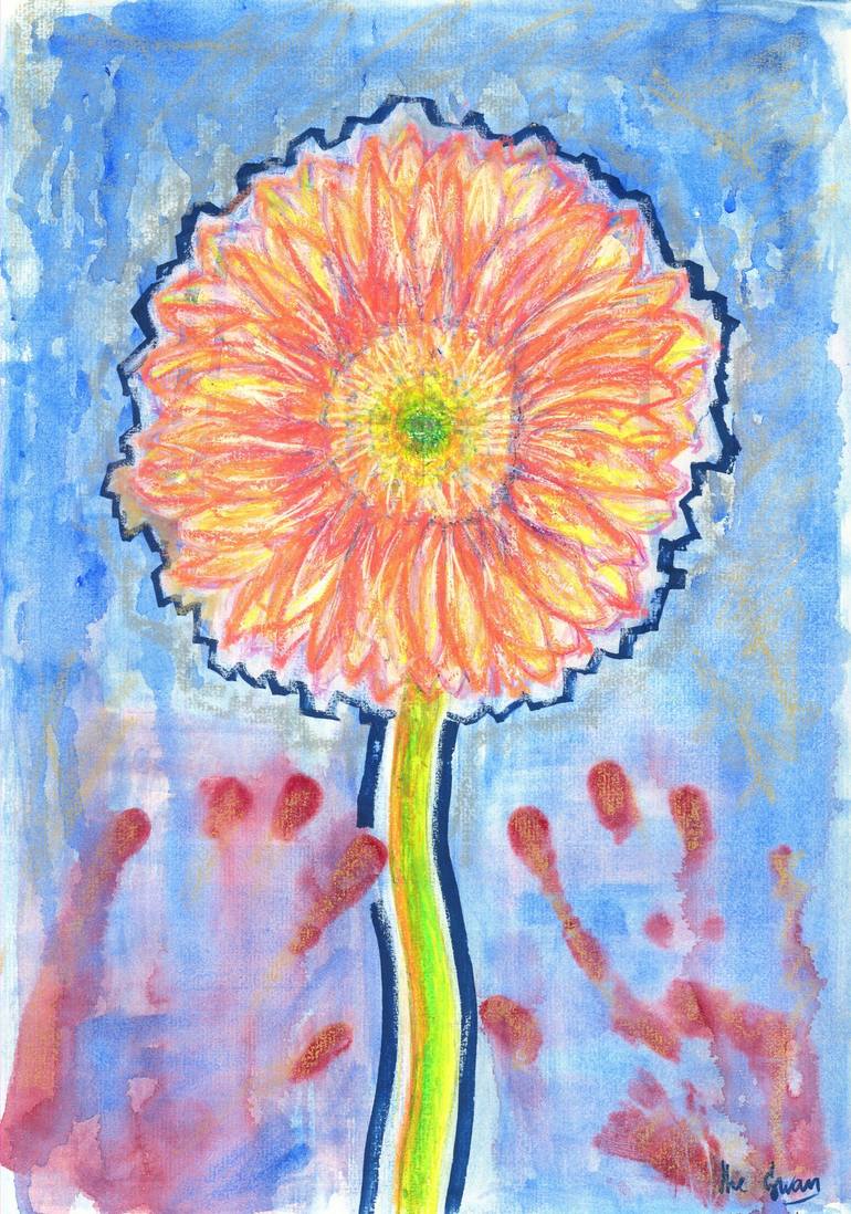 gerbera daisy watercolor