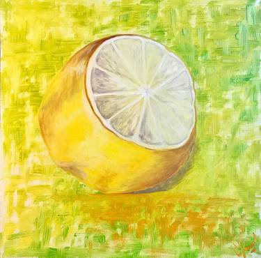 Lemon, oil on canvas, 40x40, 2019 (original) thumb