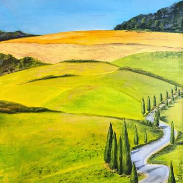 Toscana, Italy oil painting on canvas, landscape, Living room thumb