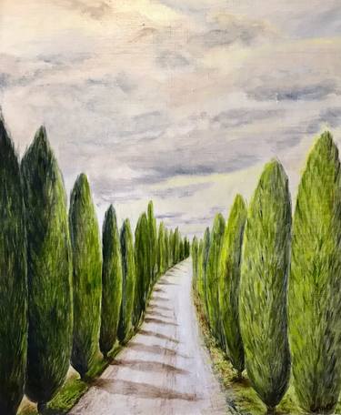 The road to the happiness, Italy, oil painting on canvas thumb