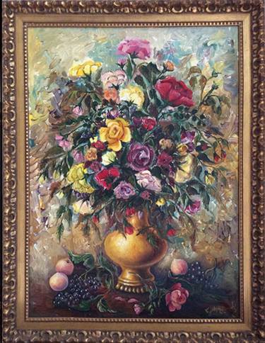 Original Fine Art Floral Paintings by Nino Kakhetelidze