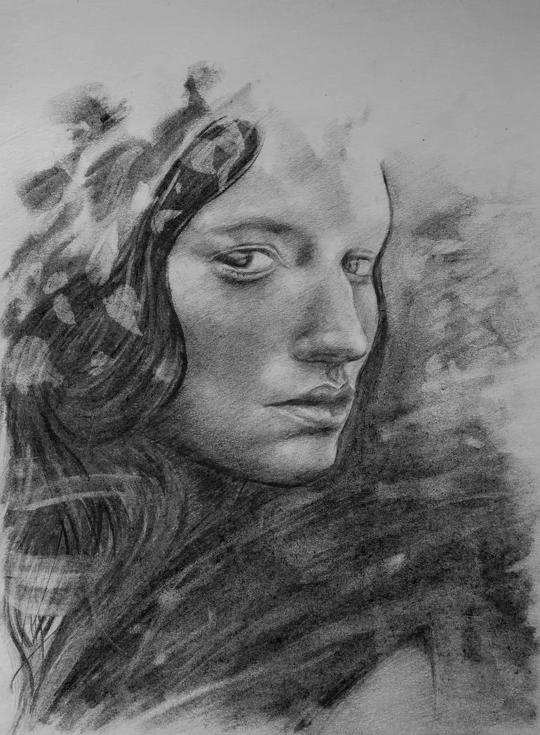 Boticelli Muse 21 Drawing by Zoya Chesnokova | Saatchi Art