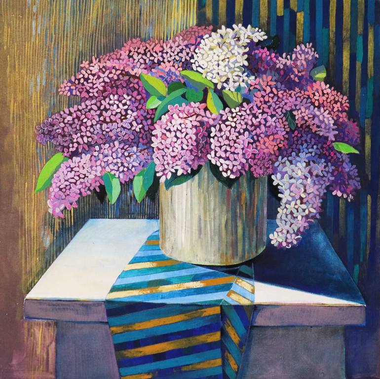 Lilac Painting by Olga Zinovich | Saatchi Art