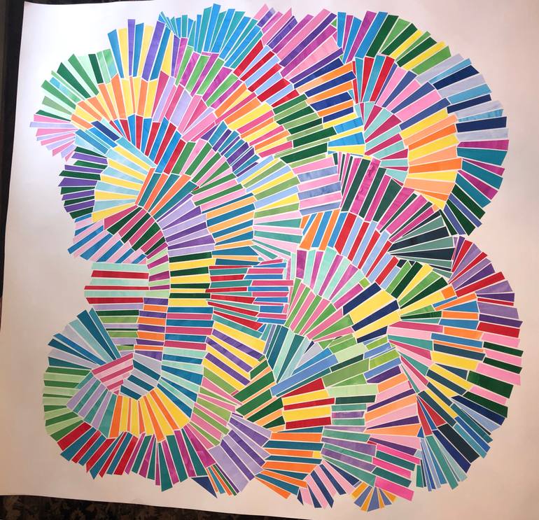 Original Abstract Expressionism Abstract Collage by Aiisha Farris Art Llc
