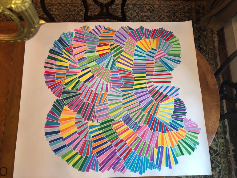 Original Abstract Expressionism Abstract Collage by Aiisha Farris Art Llc