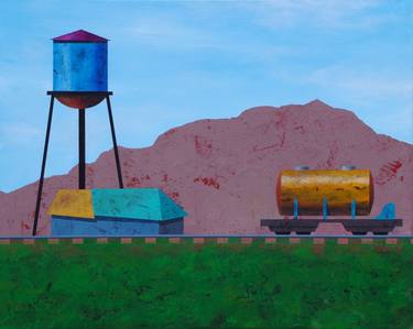 Print of Surrealism Train Paintings by Indrajeet Chandrachud