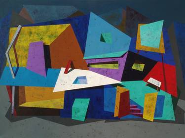 Print of Abstract Architecture Paintings by Indrajeet Chandrachud