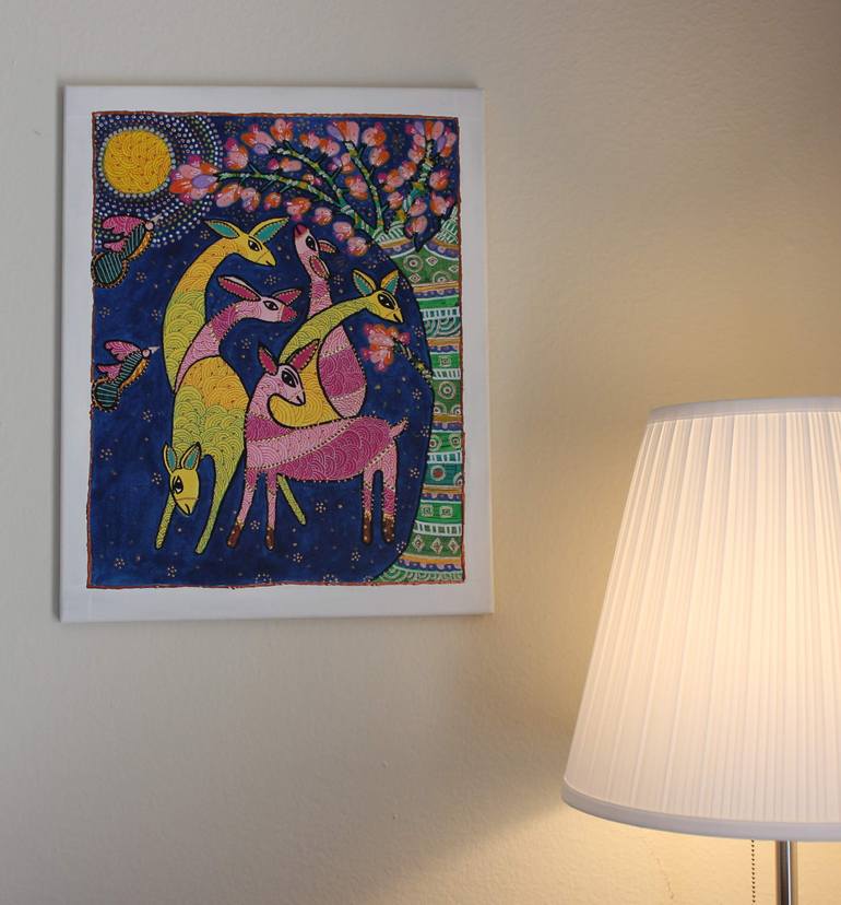 Original Folk Nature Painting by Nidhi Jha