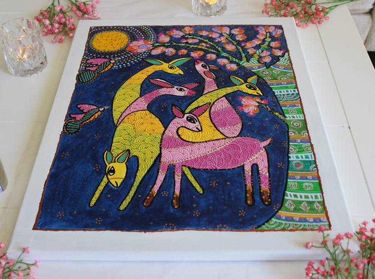 Original Folk Nature Painting by Nidhi Jha