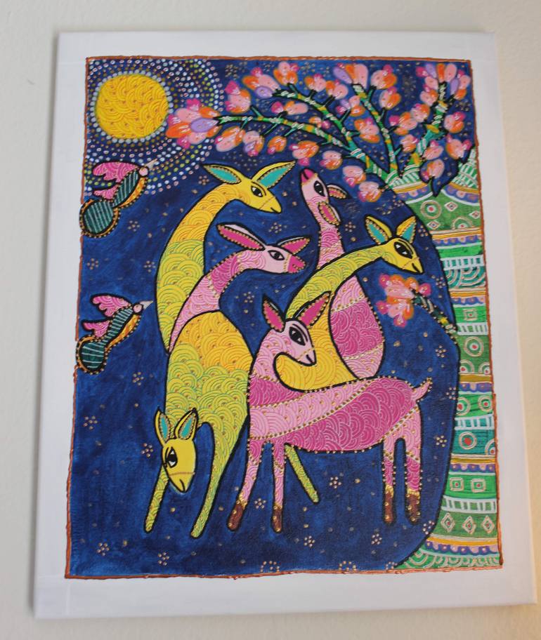 Original Folk Nature Painting by Nidhi Jha